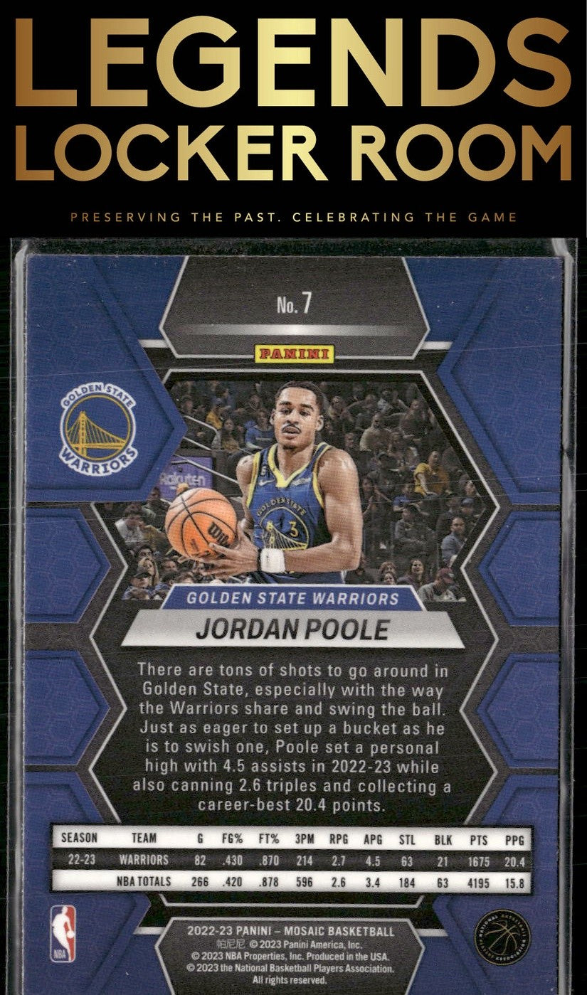 2022-23 Panini Mosaic #7 Jordan Poole