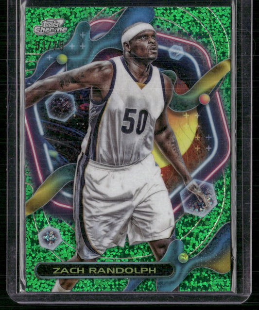 2023-24 Topps Chrome Cosmic #144 Zach Randolph Green Space Dust Refractors #/75