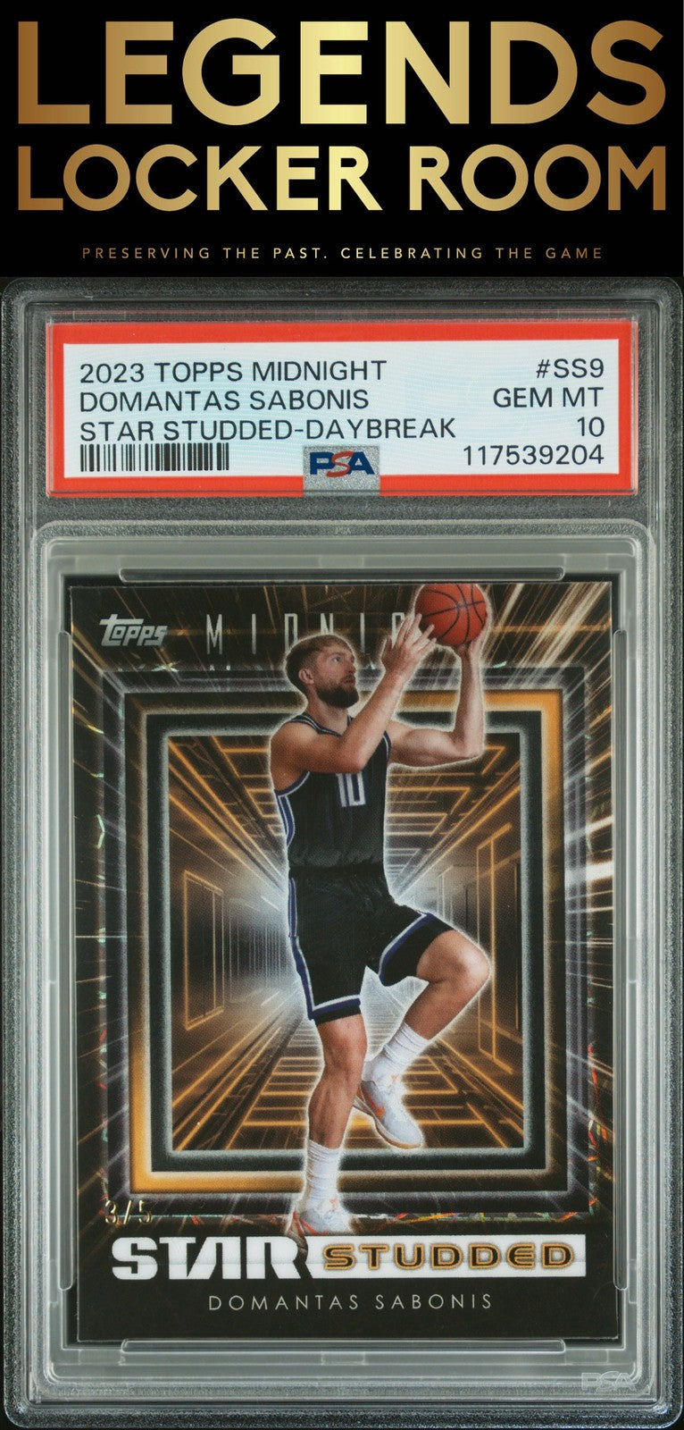 2023 Topps Midnight Star Studded Domantas Sabonis 3/5 PSA 10