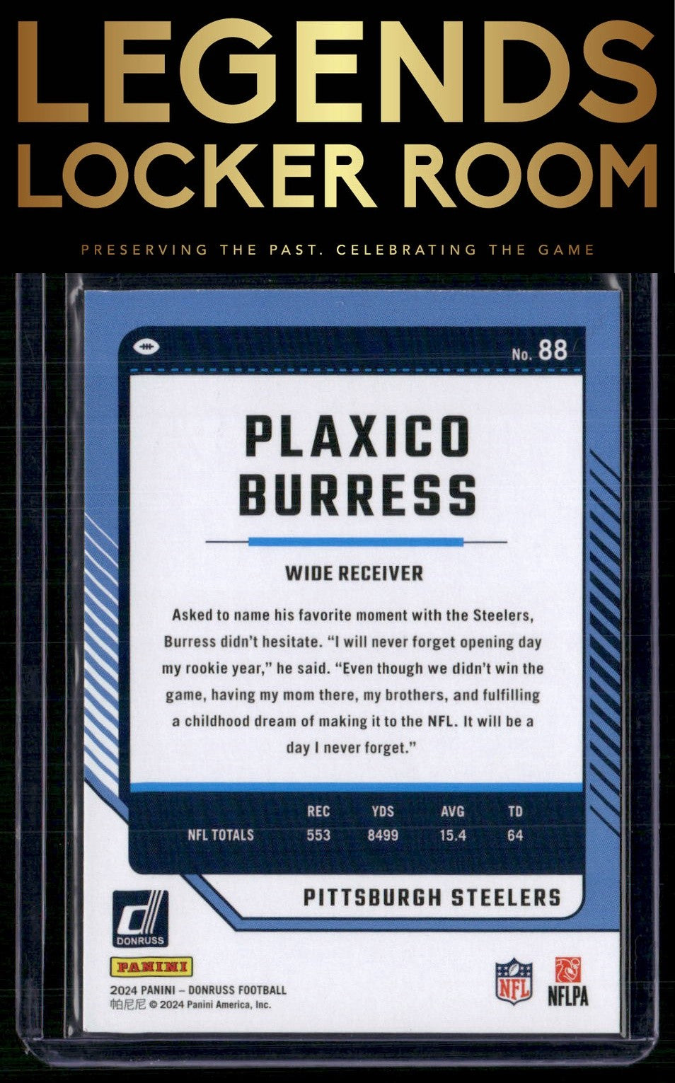 2024 Donruss #88 Plaxico Burress Press Proof Red