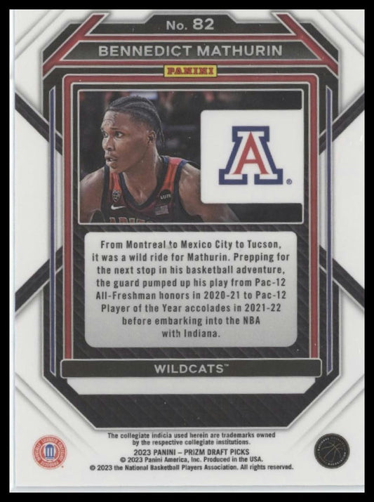 2023 Panini Prizm Draft Picks #82 Bennedict Mathurin