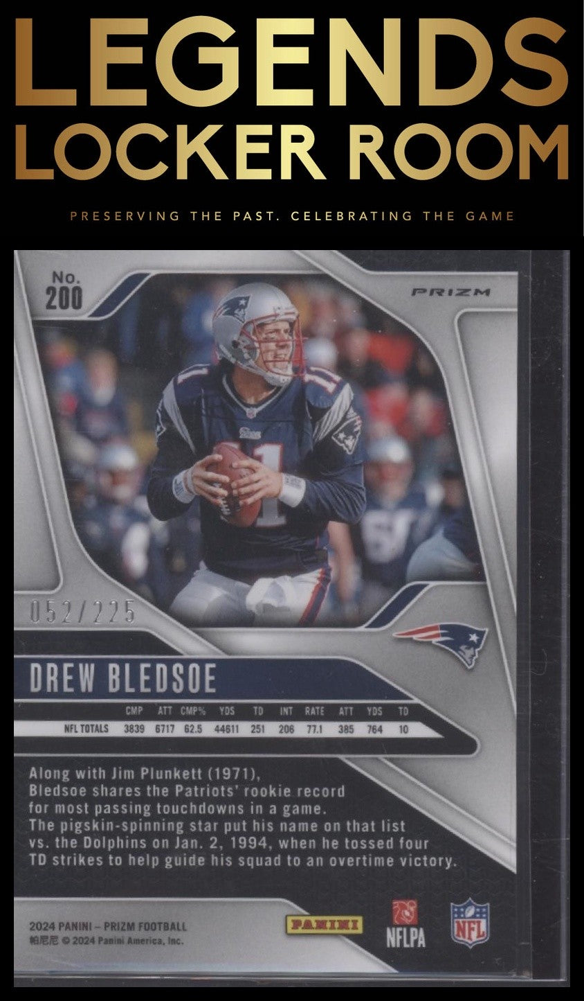 2024 Panini Prizm #200 Drew Bledsoe Purple Ice #/225