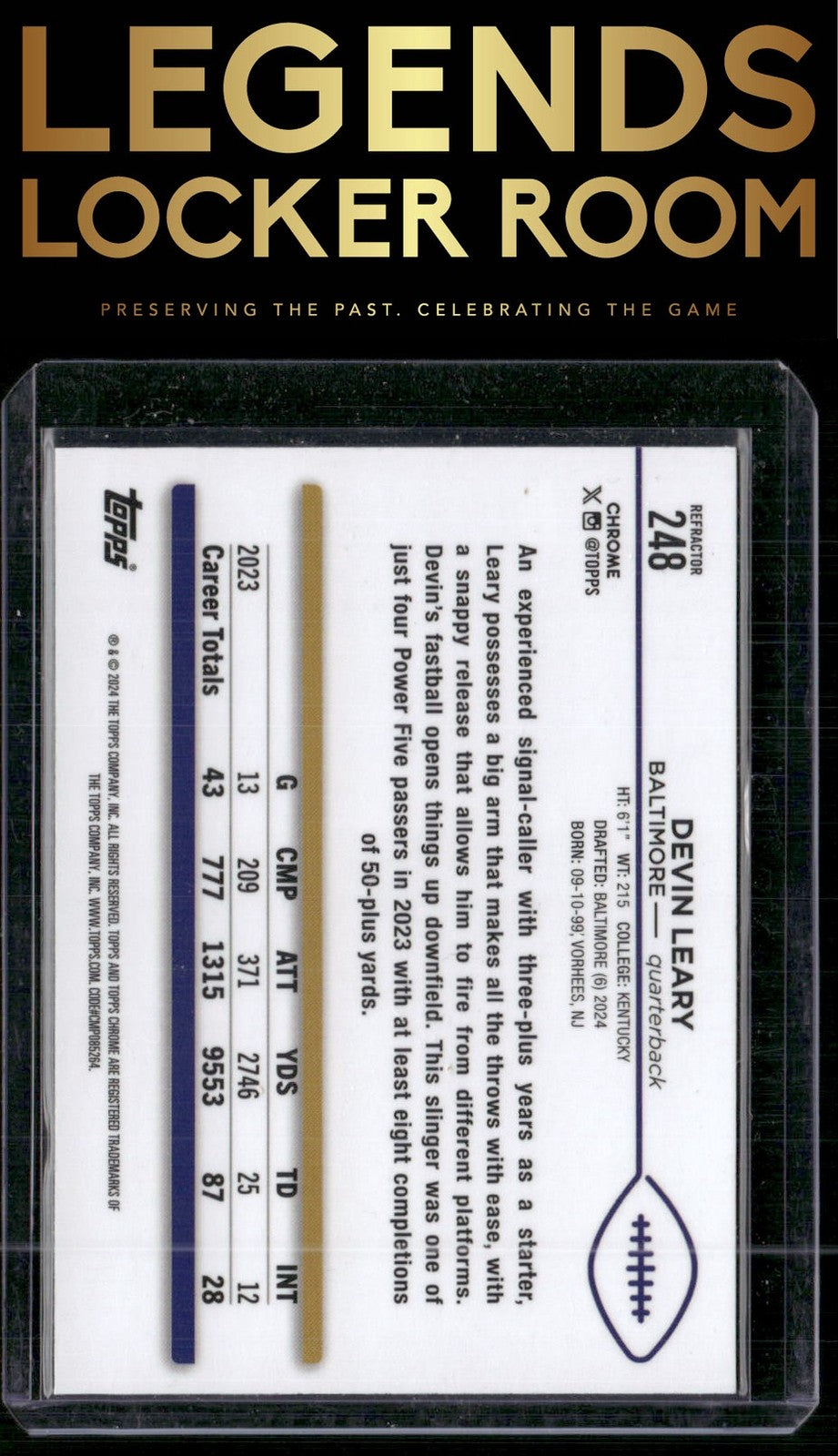 2024 Topps Chrome #248 Devin Leary Refractor