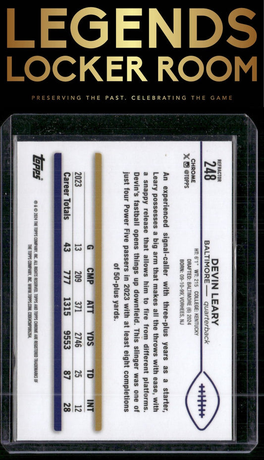 2024 Topps Chrome #248 Devin Leary Refractor