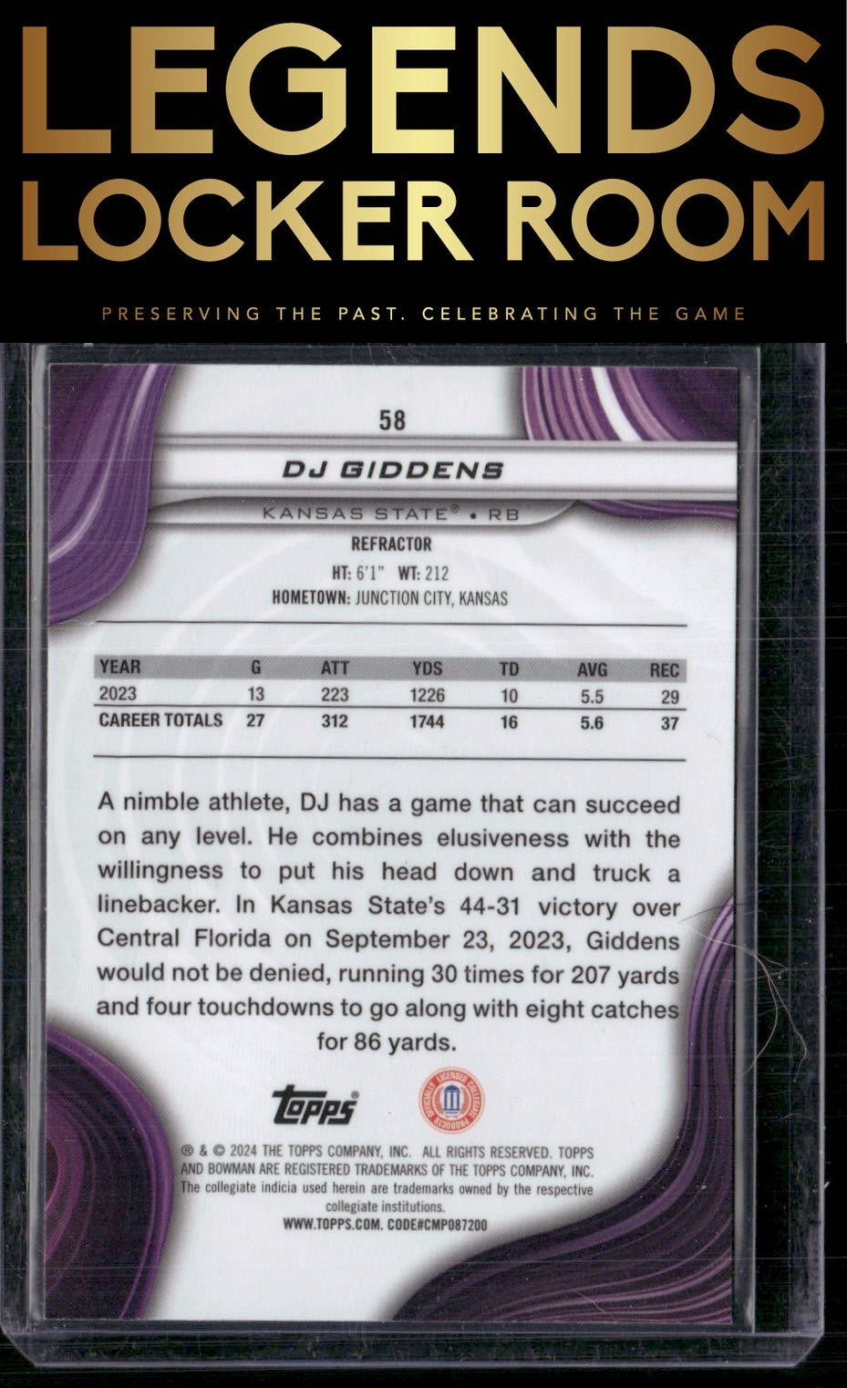 2024 Bowman University Best #58 DJ Giddens