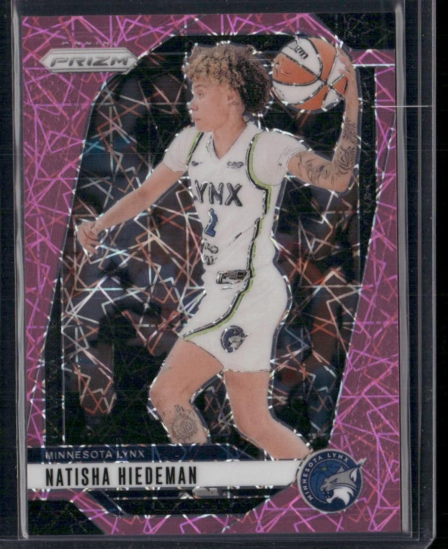 2024 Panini Prizm WNBA #18 Natisha Hiedeman Pink Velocity Prizms #/79