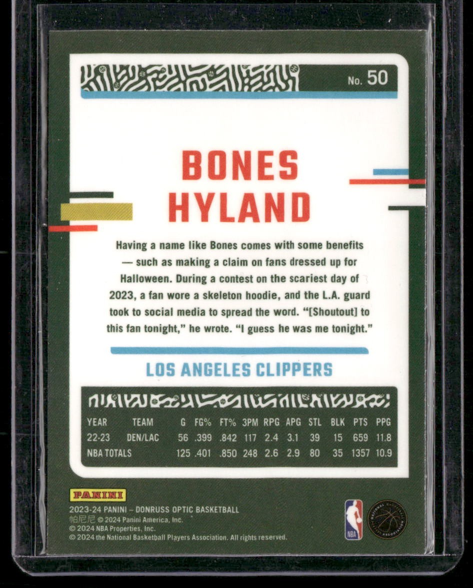2023-24 Donruss Optic #50 Bones Hyland