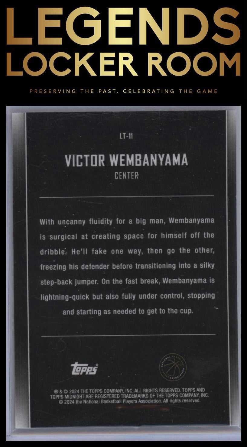 2023-24 Topps Midnight #LT-11 Victor Wembanyama Lunar Tide Twilight #/99