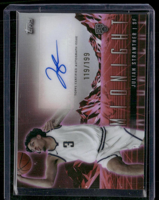 2023-24 Topps Midnight Julian Strawther Rookie Horizon Signatures Twilight #/199