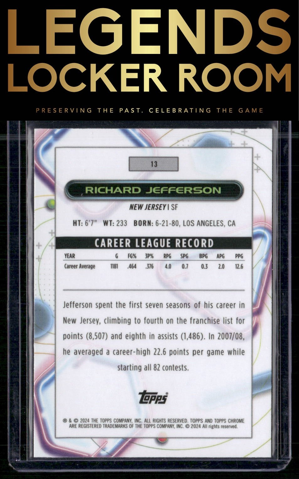 2023-24 Topps Chrome Cosmic #13 Richard Jefferson