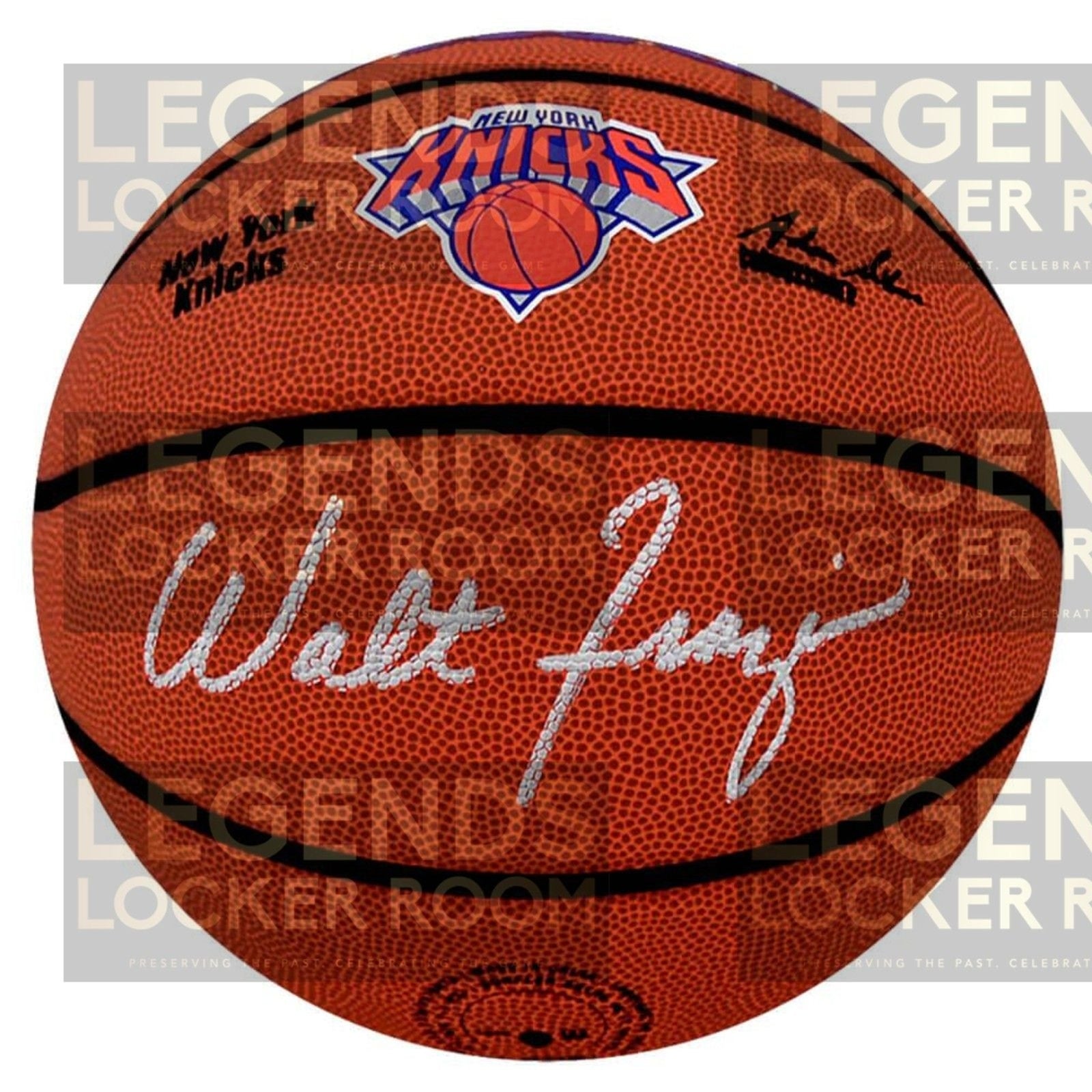 Walt Frazier Signed Knicks Basketball with Certificate of Authenticity