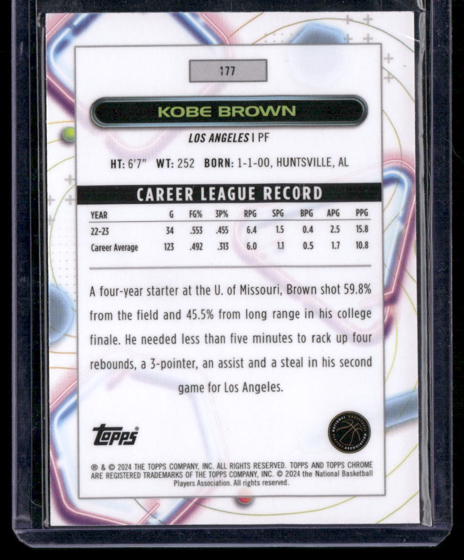2023-24 Topps Chrome Cosmic #177 Kobe Brown