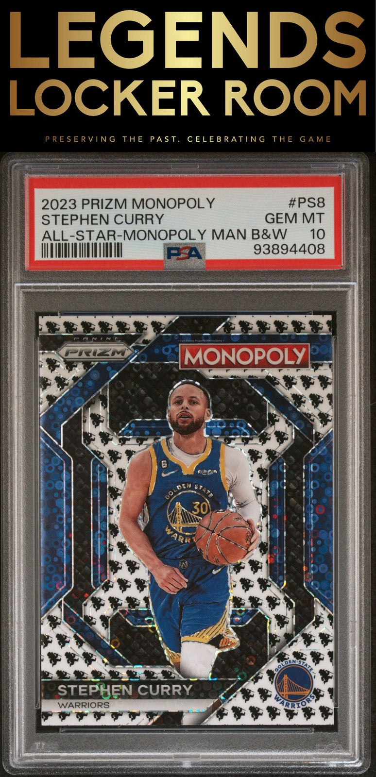2023 Panini Prizm Monopoly All-Star Stephen Curry Monopoly Man PSA 10