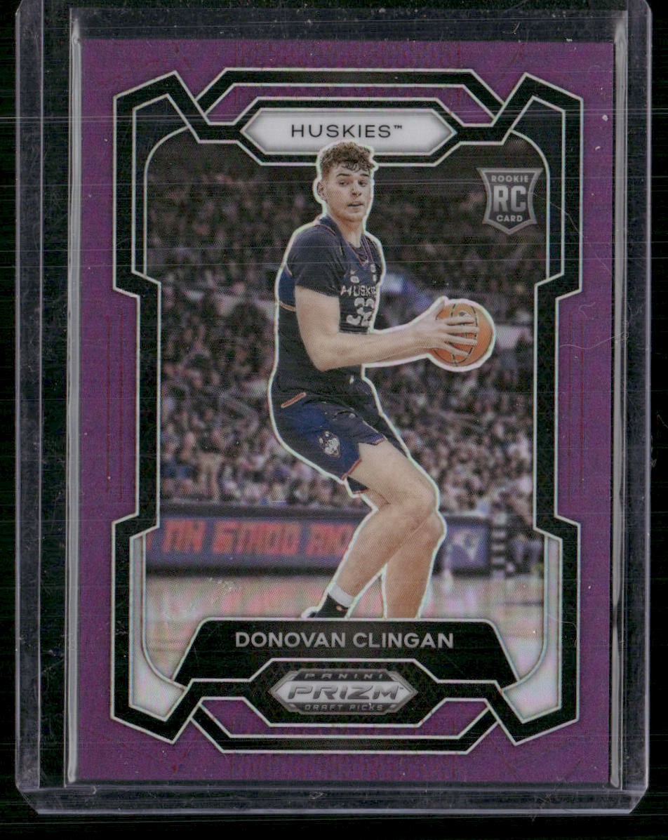 2024 Panini Prizm Draft Picks #95 Donovan Clingan Prizms Purple #/75