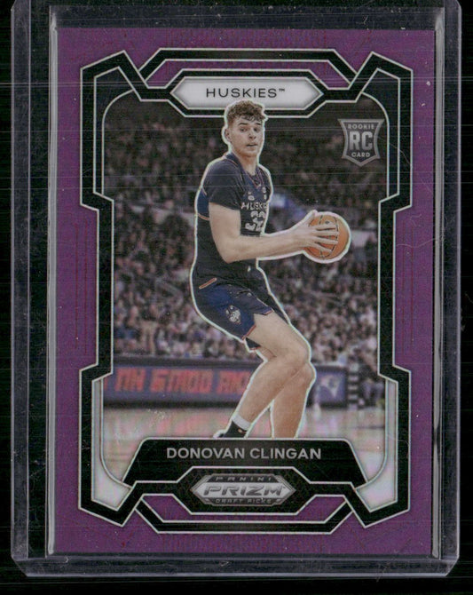 2024 Panini Prizm Draft Picks #95 Donovan Clingan Prizms Purple #/75