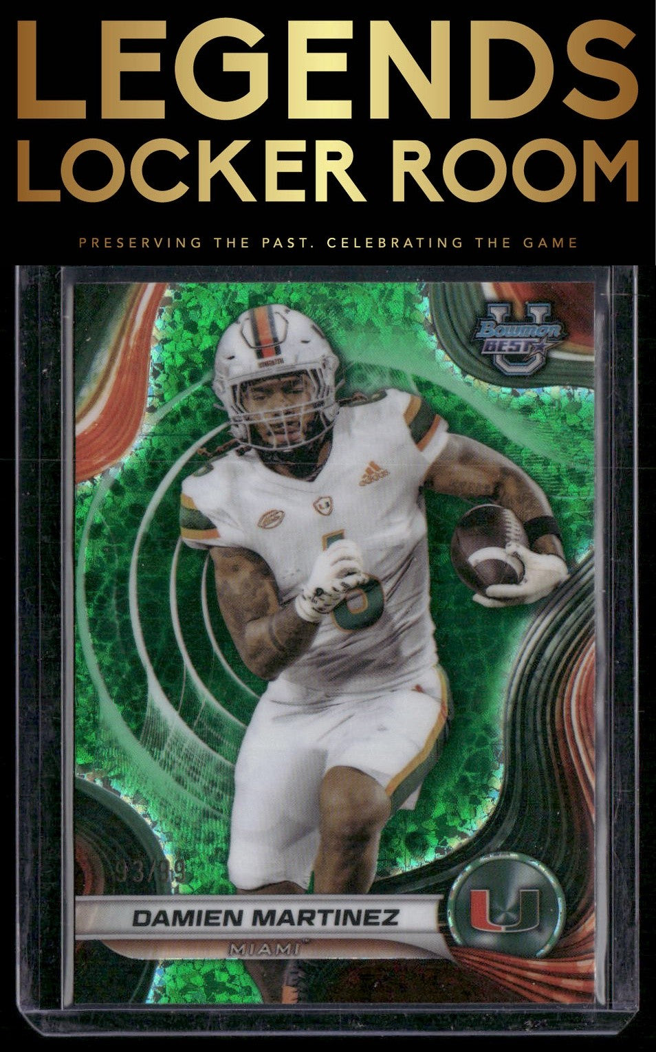 2024 Bowman University Best Damien Martinez Green Mini Diamond Refractor /99