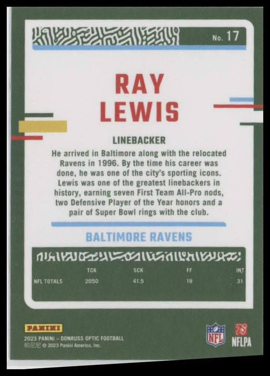 2023 Donruss Optic #17 Ray Lewis