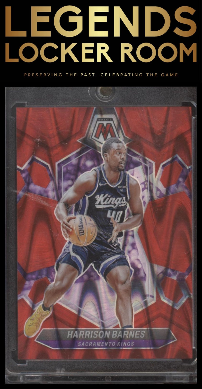2023-24 Panini Mosaic #75 Harrison Barnes Red Seismic #/299