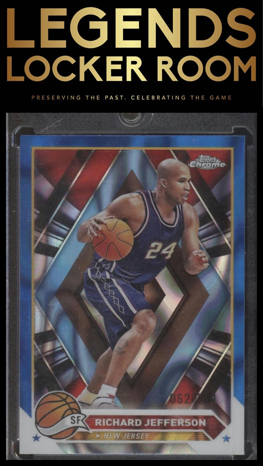 2023-24 Topps Chrome #192 Richard Jefferson Blue Lava Refractors #/149