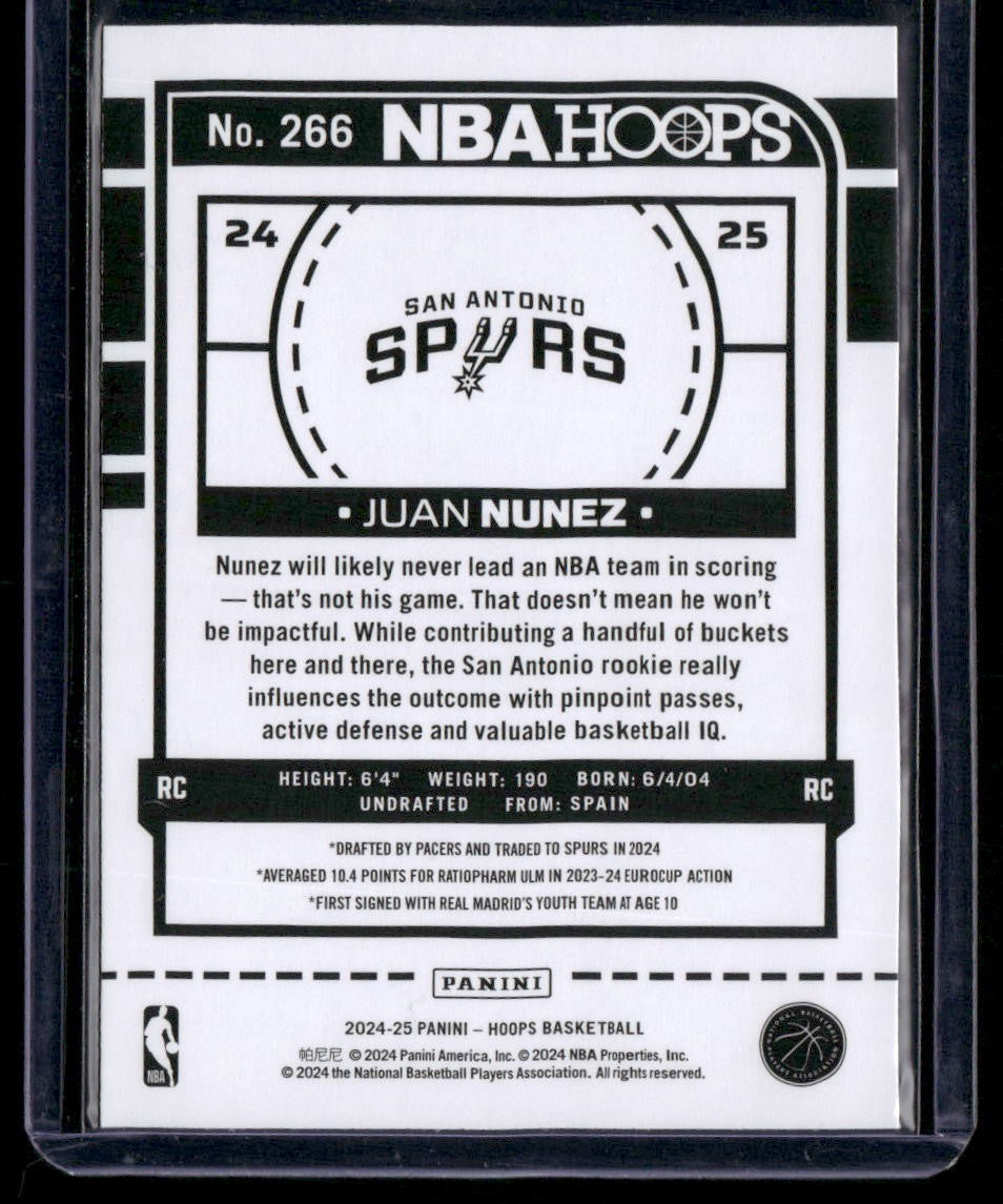 2024-25 Hoops #266 Juan Núñez