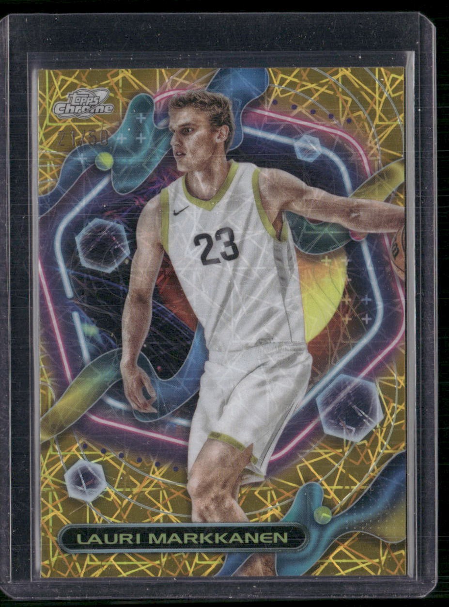 2023-24 Topps Chrome Cosmic Lauri Markkanen Gold Refractors #/50
