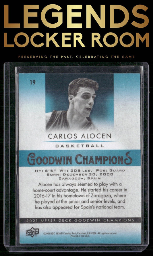 2021 Upper Deck Goodwin Champions #19 Carlos Alocen Turquoise