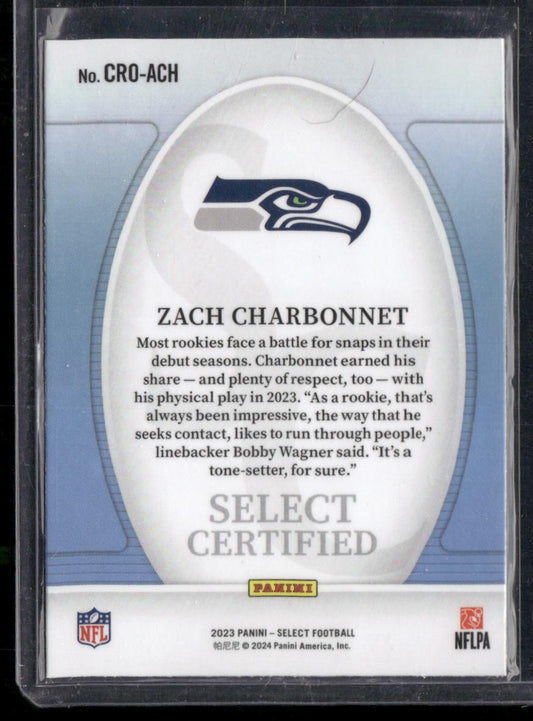 2023 Panini Select #CRO-ACH Zach Charbonnet Select Certified Rookies