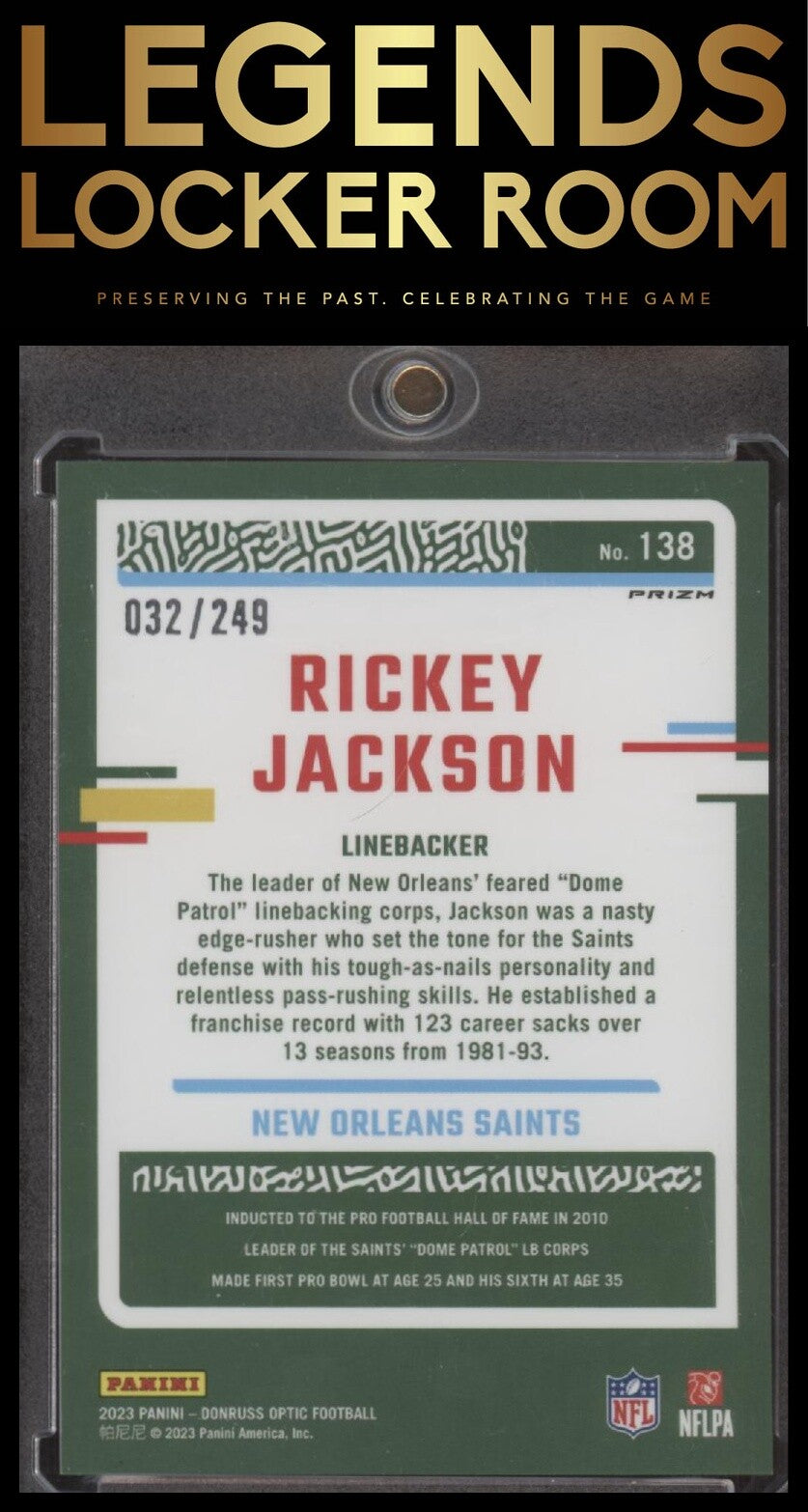 2023 Donruss Optic #138 Rickey Jackson Orange #/249