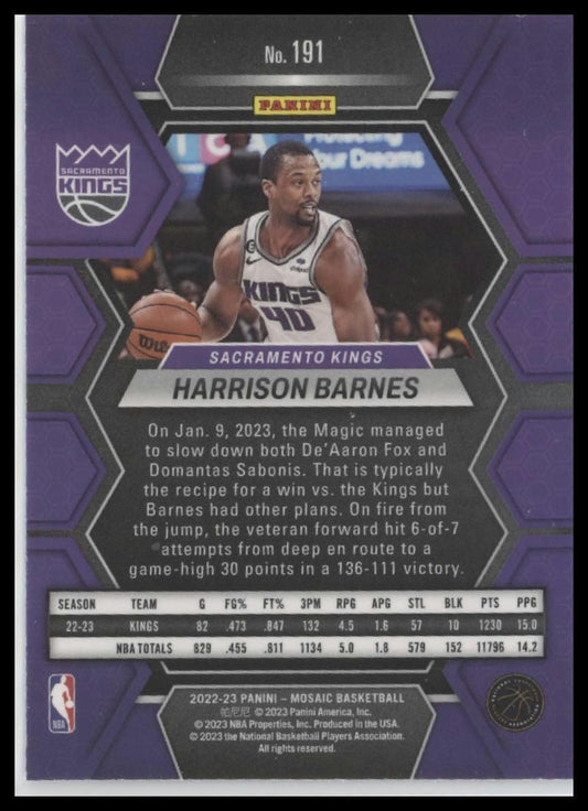 2022-23 Panini Mosaic #191 Harrison Barnes