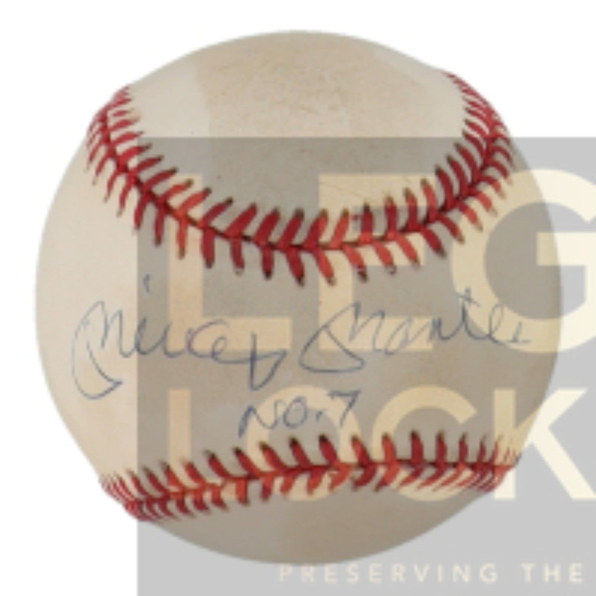 Mickey Mantle Signed Baseball "No. 7" (With Certificate of Authenticity)