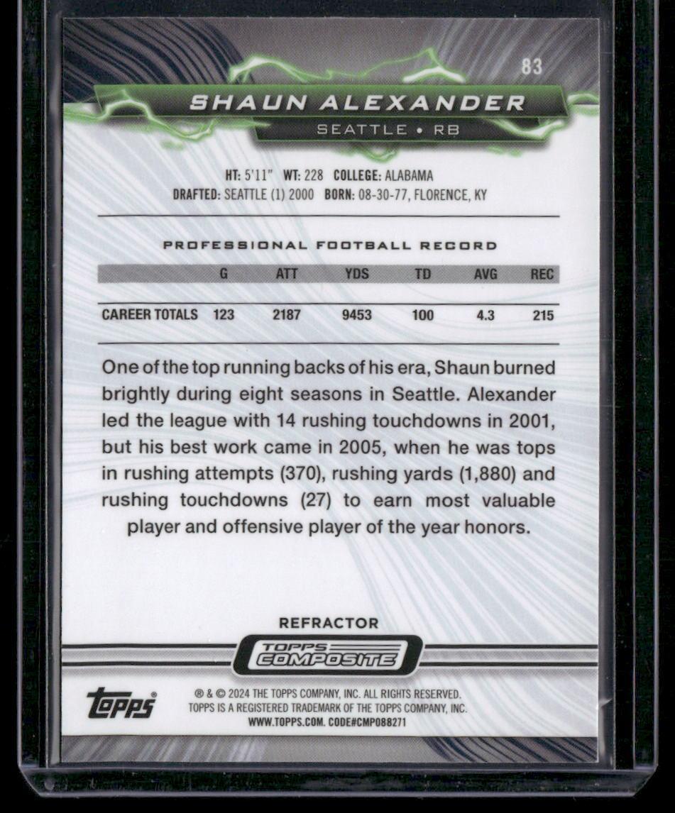 2023 Topps Composite #83 Shaun Alexander Resurgence Refractor