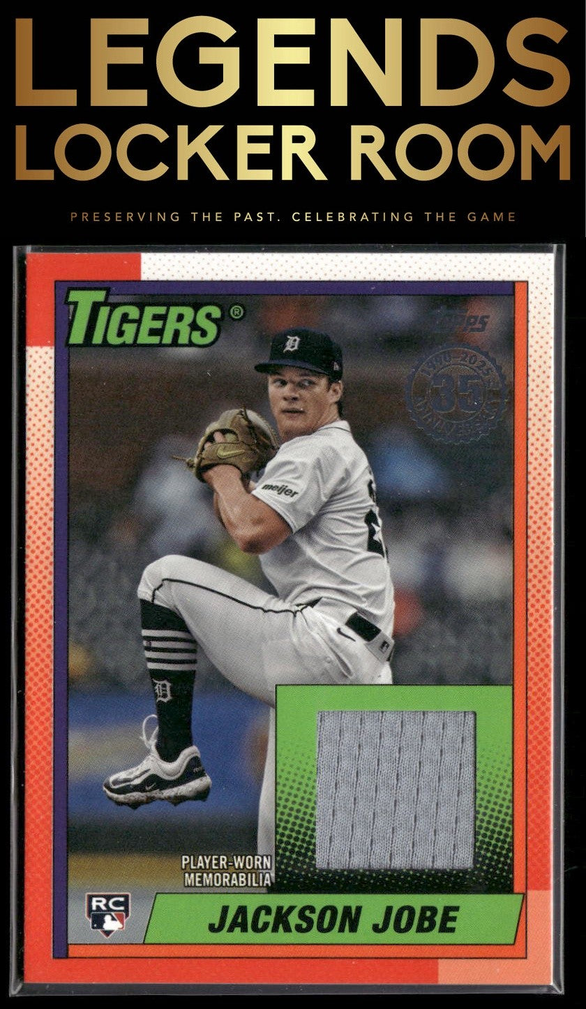 2025 Topps Jackson Jobe 1990 Topps Baseball 35th Anniversary Relics
