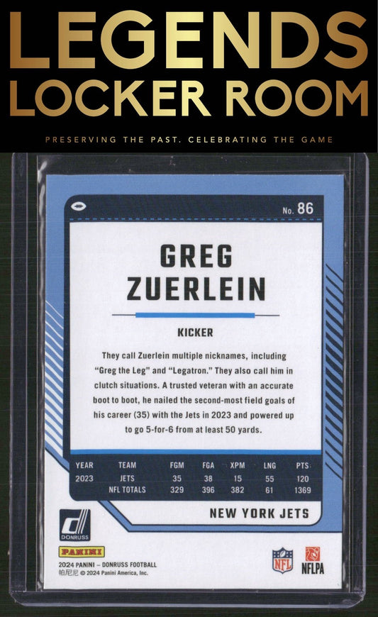 2024 Donruss #86 Greg Zuerlein Press Proof Red
