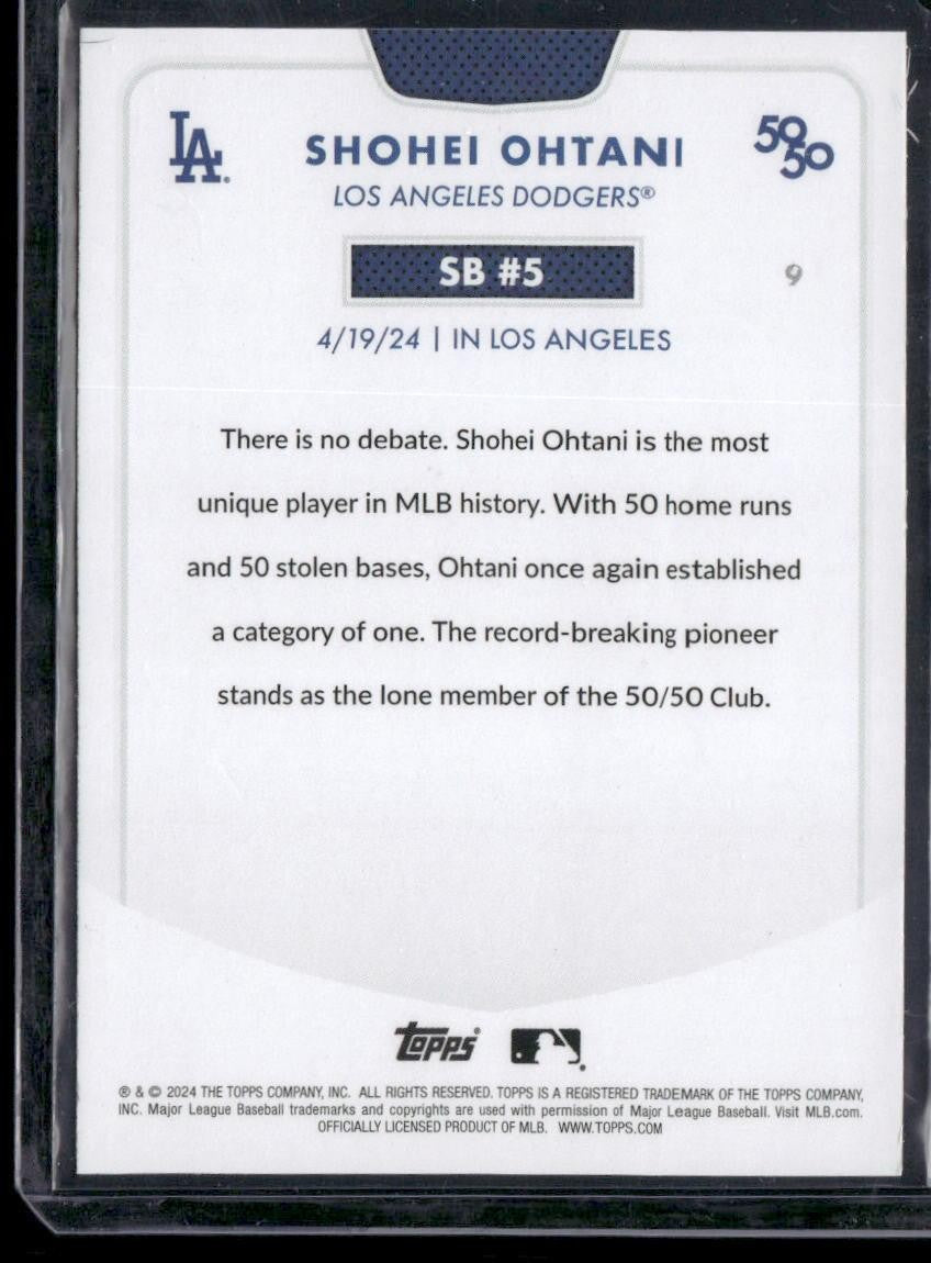 2024 Topps 50/50: Shohei Ohtani SB #5 Shohei Ohtani