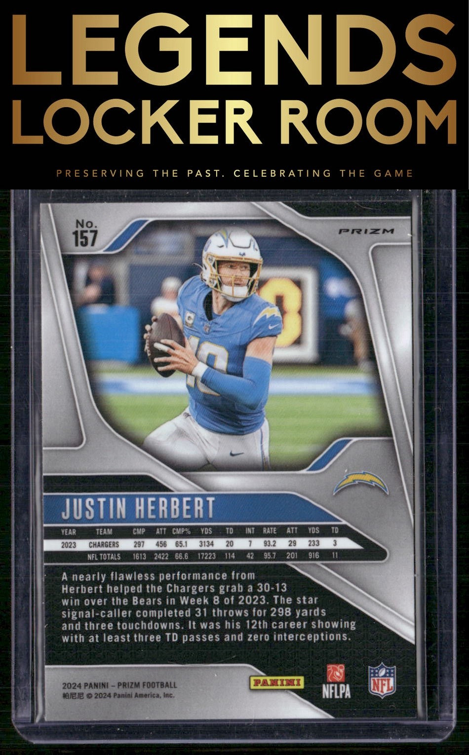 2024 Panini Prizm #157 Justin Herbert Silver