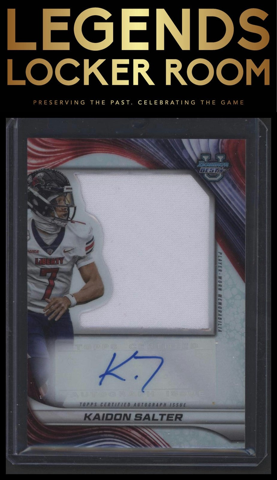 2024 Bowman University Best Kaidon Salter Prospect Jumbo Relic Auto