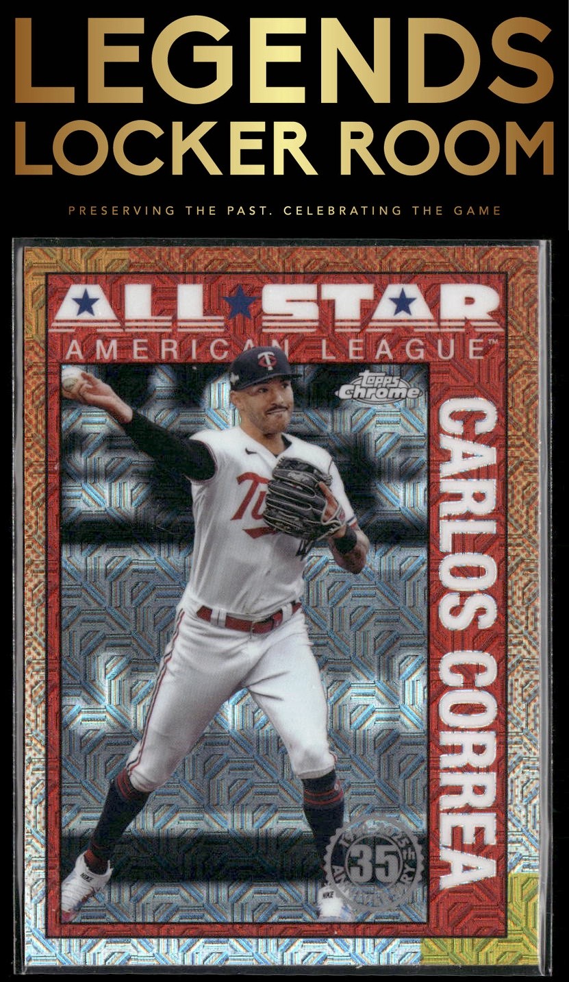 2025 Topps Carlos Correa 1990 Topps Baseball 35th Chrome All-Stars Mojo
