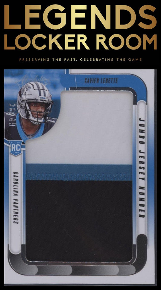 2024 Panini Absolute #JJN-XLE Xavier Legette Jumbo Jersey Number #/49