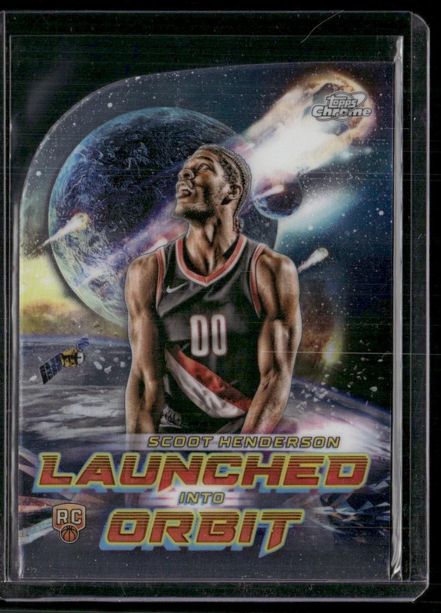 2023-24 Topps Chrome Cosmic #LIO-4 Scoot Henderson Launched Into Orbit
