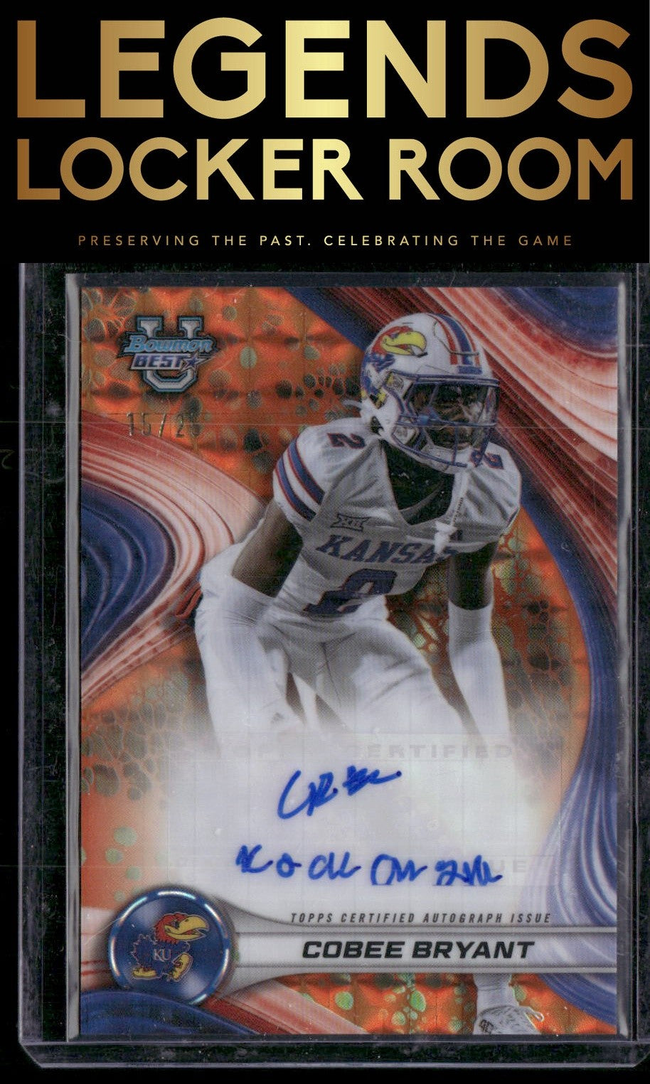 2024 Bowman University Best Cobee Bryant Best of 2024 Auto Orange Refractor /25