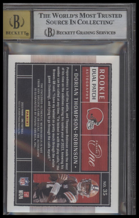 2023 Panini Luminance Year One Signatures Dorian Thompson-Robinson BGS 7.5