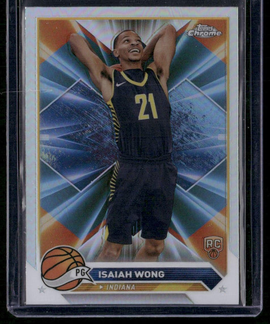 2023-24 Topps Chrome #80 Isaiah Wong Aqua Refractors #/199