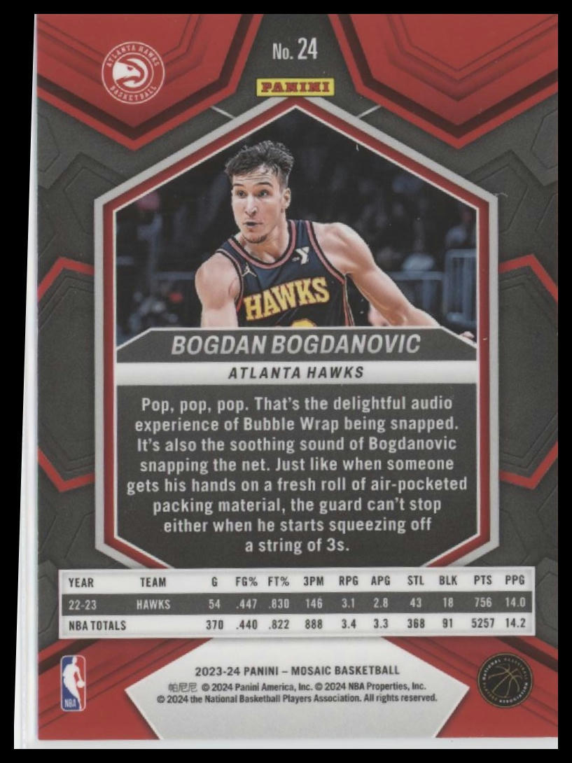 2023-24 Panini Mosaic #24 Bogdan Bogdanovic