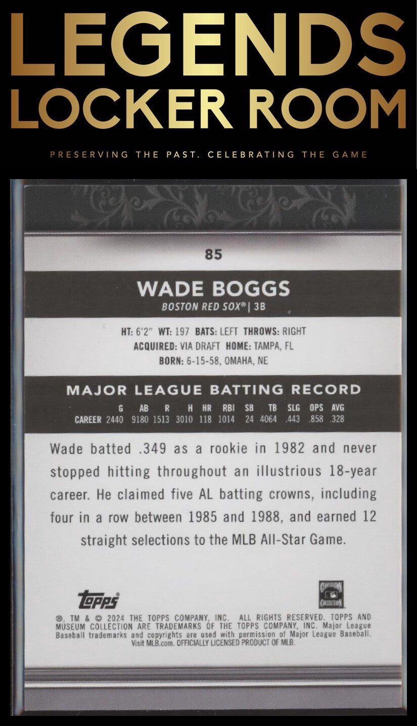 2024 Topps Museum Collection #85 Wade Boggs