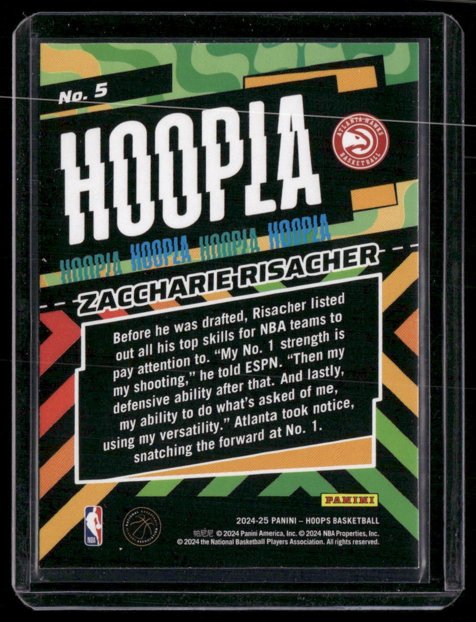 2024-25 Hoops #5 Zaccharie Risacher Hoopla