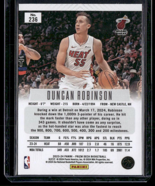 2023-24 Panini Prizm Deca #236 Duncan Robinson