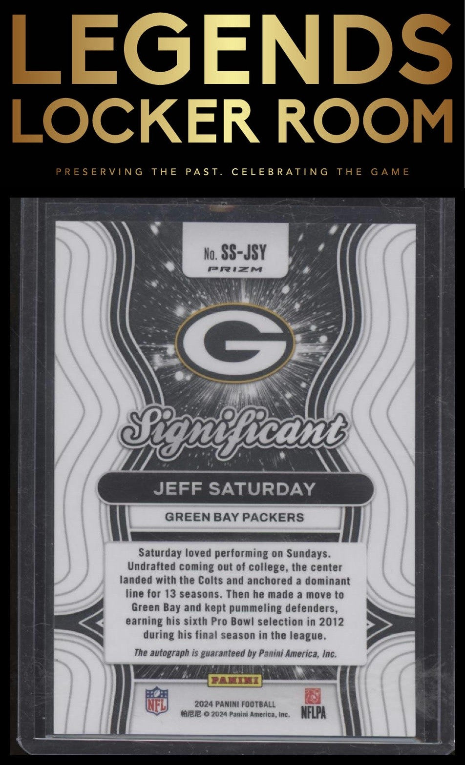 2024 Panini Prizm #SS-JSY Jeff Saturday Significant Signatures