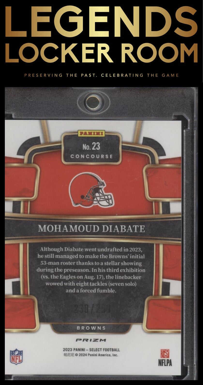 2023 Panini Select #23 Mohamoud Diabate Tri-Color Prizms #/259