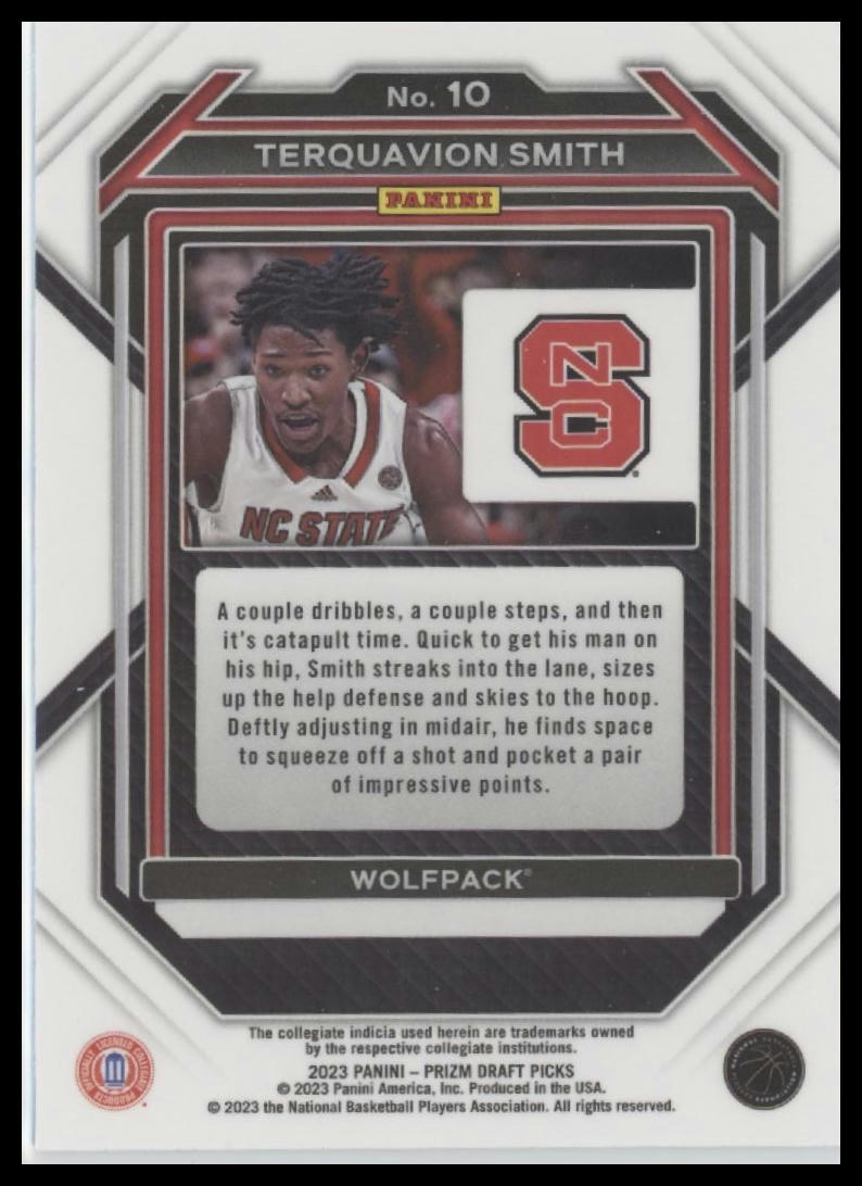 2023 Panini Prizm Draft Picks #10 Terquavion Smith