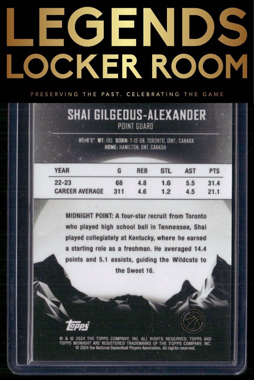 2023-24 Topps Midnight #92 Shai Gilgeous-Alexander